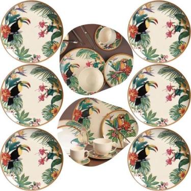 Imagem de Conjunto 6 pratos rasos coup amazônia 27,5cm - porto brasil - PORTO BR