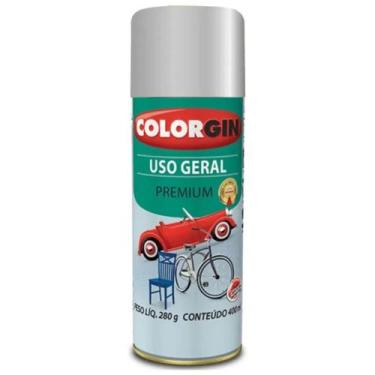 Imagem de Tinta Spray Metálica Prata Real para Uso Geral Premium 400ml - COLORGI