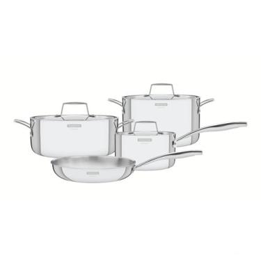 Imagem de Jogo de Panelas Tramontina Grano em Aço Inox com Corpo Triplo 4 Peças