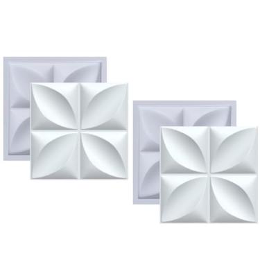 Imagem de Molde pra Gesso 3D e Cimento ABS FDG Forma Rosa Flor 30x30 Painel Revestimento placa pra Parede