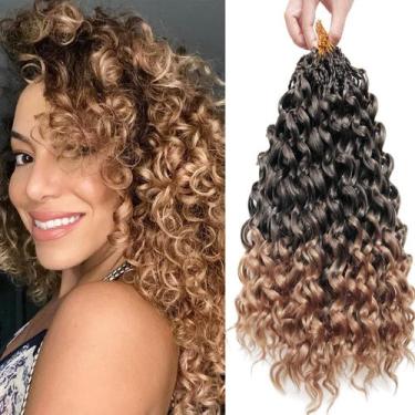 Imagem de Cabelo de crochê XSASLYET Gogo Curl/Praia/Oceano/Água 14 polegadas
