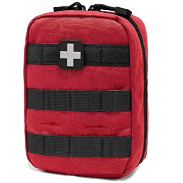 Imagem de Carlebben EMT Pouch MOLLE Ifak Pouch Tactical MOLLE Kit de Primeiros Socorros Médicos Utilitário Vermelho