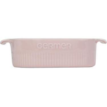 Imagem de Germer, Travessa quadrada em porcelana, modelo assar ou servir, refratária, 2000 ml, Rosa