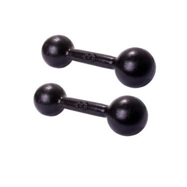 Imagem de Par Halter Bola 3kg Pintado Peso Academia Musculação Fitness - BASE