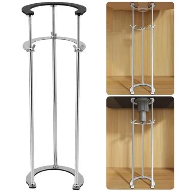 Imagem de Suportes de pia embaixo da pia, suporte de pia inoxidável, pernas de suporte ajustáveis sob a pia, sistema de reparo de instalação de pia para cozinha e banheiro