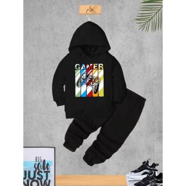 Imagem de Conjunto moletom infantil - Cabide kids, Preto, 8