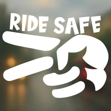 Imagem de Decalque Ride Safe - Adesivo de vinil de segurança de motocicleta para carro, caminhão, capacete, laptop, janela, paredes - Design durável - Presente para amantes de carros