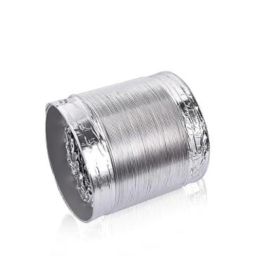 Imagem de Mangueira de duto de ventilação de folha de alumínio flexível com braçadeiras para secadora, exaustor, condicionador, 1,5 m-5 m, diâmetro de 80 mm-200 mm (150 mm 3 m)