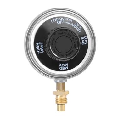 Imagem de ZAWELIYO Regulador de Gás, Válvula de Controle Ajustável de Baixa Pressão de Liga de Zinco 1 "-20UNF para Queimador de Aquecedor de Churrasqueira, 47600 BTU/hora