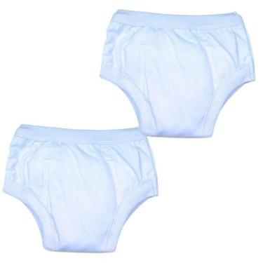 Imagem de Cueca Calcinha Treinamento Desfralde Juvenil Kit 2und Branco - Minha E