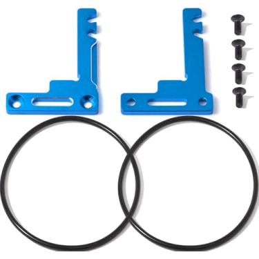 Imagem de RcThjia Short Battery Holder Bracket Set Aluminum Alloy RC Car Upgrade Part for Tamiya TT02 TT02B Replace TATT-075-Blue