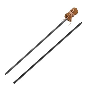 Imagem de UGPLM Bastões Mahl destacáveis ​​para estabilizar a mão do pintor, haste de metal Mahl com couro artificial, apoio para a mão do artista que pinta