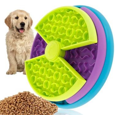 Imagem de Alimentador lento para cães, 26 x 5,8 cm, 3 camadas, reutilizável, tigela de alimentação lenta para cães, brinquedo interativo para evitar engolir e comer demais para gatos, cães médios e grandes