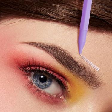 Imagem de 10 pincéis de sobrancelha macia permanente profissional mini pincéis descartáveis para levantar sobrancelhas, ferramentas de maquiagem para mulheres, roxo