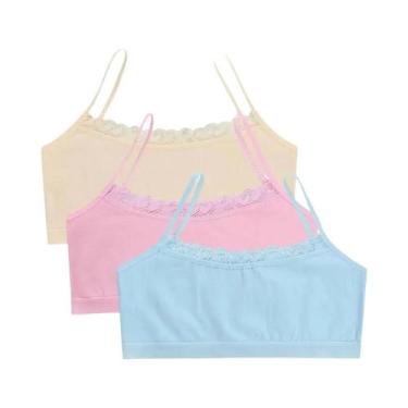 Imagem de Sutiãs De Treinamento Em Renda Para Crianças Adolescentes, 3 Peças, Co