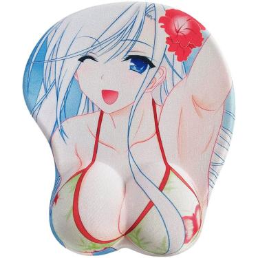 Imagem de Mouse Pad 3D Anime Girl com suporte de pulso 26x21cm