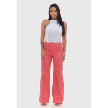 Imagem de Calça Feminina 7920 Wide Leg Coral-Feminino