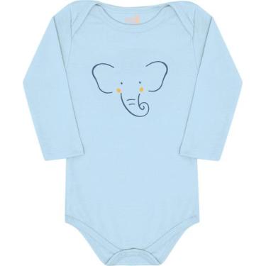 Imagem de Body mang long bebe 13539 kiko e kika - Kiko baby, Azul claro, M