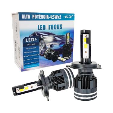 Imagem de Kit Ultra Led 90W H4 H/L Focus RayX 13000 Lumens 6000K - IL0034