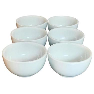 Imagem de Kit 6 Tigelas / Cumbucas Açaí 600ml - Porcelana Branca de Alta Qualida