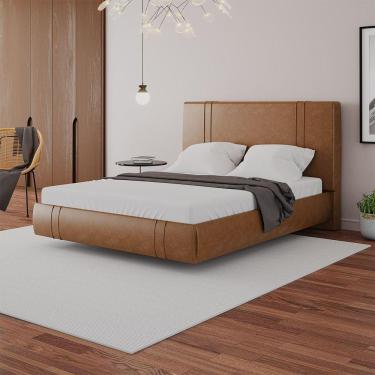 Imagem de Cama Flutuante Star Queen Size Couro Ecológico Pu - Skybox Pu Caramelo
