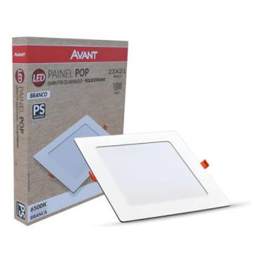 Imagem de Painel LED Plafon Pop Embutir 18w 6500k Branco Frio 22cm Bivolt Quadra