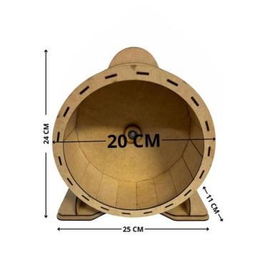 Imagem de Rodinha Hamster 20cm com Rolamento Silenciosa e já Montada Modelo Marr