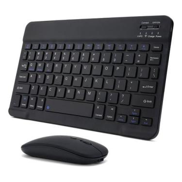 Imagem de Teclado Bluetooth Portátil com Mouse Sem Fio Compatível Windows, Andro