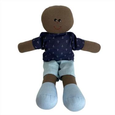Imagem de Boneca De Pano Bebê Artesanal Nome 30cm - Monzillo Baby & Kids, LÉO