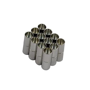 Imagem de Luzhengyang 12 conjuntos de fechos de tubo de prata para fabricação de joias de couro Kumihimo, fecho canelado de aço inoxidável de 20 x 7 mm, kit de acessórios DIY - prata, 20 x 7 mm