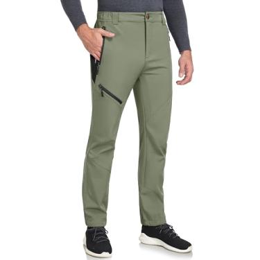 Imagem de Little Donkey Andy Calça masculina de inverno para caminhadas, esqui, neve, softshell, forro de lã, resistente à água, tamanho XGG
