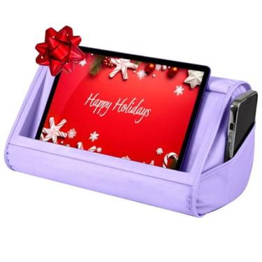 Imagem de LapGear Suporte de almofada para tablet - Compartimento de 28 cm para iPads, Galaxy Tabs, Kindles, E-Readers e telefones | Suporte acolchoado com bolso de armazenamento e alça | Ametista roxa - Estilo
