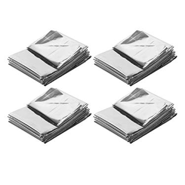 Imagem de LiebeWH Cobertores de Emergência, 4 Pacotes, Cobertores Térmicos Reflexivos à Prova de para Acampamento, Caminhadas, Aventuras Ao Ar Livre