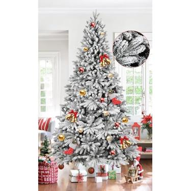 Imagem de Árvore de natal 1,80m, 1200Galhos, Arvore de Natal branca, Árvore de Natal com Base de Metal, Árvore de Natal Neve, Decoração de Natal