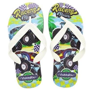 Imagem de Chinelo Infantil Menino Casual Carros Moderno Leve Macio Antiderrapante Versatil Verão Estiloso-Masculino