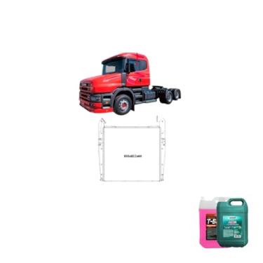 Imagem de Kit Radiador Interc Scania 114/124 Série 4 + Aditivo Rosa 5 Litros + Água Desmineralizada 5 Litros