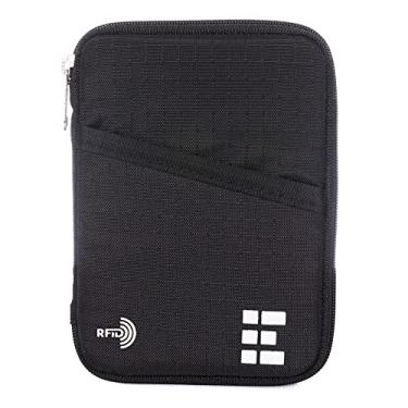Imagem de Zero Grid Carteira para passaporte – Suporte para documentos de viagem com bloqueio RFID, Preto, One Size, Individual