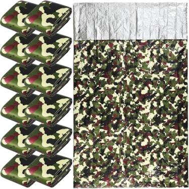 Imagem de Preboun 20 peças de saco de dormir de emergência, portátil, leve, saco de sobrevivência, saco térmico, impermeável, cobertor de emergência, equipamento de sobrevivência para acampamento ao ar livre