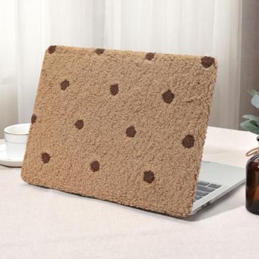 Imagem de Seorsok Compatível com MacBook Air 13 polegadas 2022 2021 2020-2018 versão A1932 A2179 M1 A2337, capa rígida de plástico e capa de teclado, pelúcia marrom