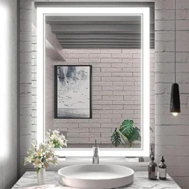 Imagem de Espelho Vertical Decorativo com LED e Touch Screen - Design Moderno e 