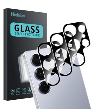 Imagem de Nixinioo Pacote com 3 protetores de lente de câmera para Samsung Galaxy S25 Ultra, vidro temperado, anti-impressões digitais, dureza 9H, resistente a arranhões, fácil de instalar, sem bolhas, clareza