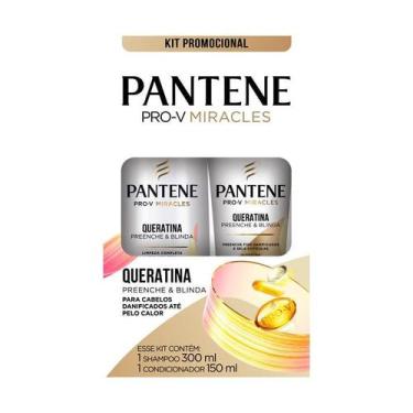 Imagem de Kit Shampoo Pantene Pro-V Miracles Queratina Preenche & Blinda 300ml +