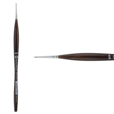 Imagem de Borciani e Bonazzi Pincel sintético Unico Mongoose Artist – Série 800 redondo – Tamanho nº 3 x 0 – Aquarelas, óleo e tinta acrílica – Feito à mão na Itália, design antiderrapante, cabo médio