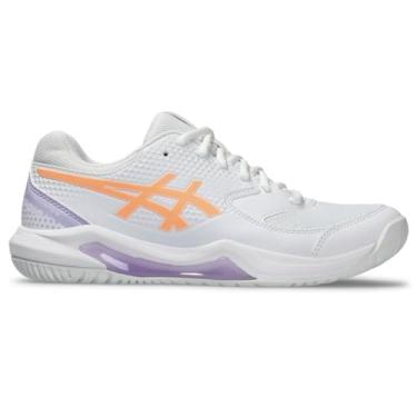 Imagem de ASICS Tênis feminino Gel-Dedicate 8 Pickleball, Branco/pedra do sol brilhante, 38