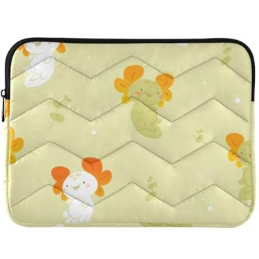 Imagem de Capa para notebook Axolotl Mustard Puffy Laptop Sleeve para MacBook 13 polegadas capa fofa para laptop 13-14 polegadas universal