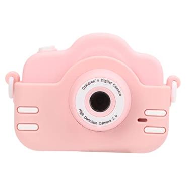 Imagem de GLOGLOW Câmera Infantil Tela Em Polegadas, Pixel de 200 W, Gravador Digital de Foto e Vídeo, 16 Quadros 15 Filtros, Jogos e MP3, Mini Câmera Infantil 239g, 2 Nan (Rosa de dose única)