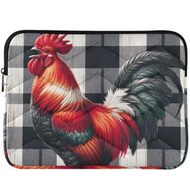 Imagem de Capa protetora para laptop Rooster Buffalo xadrez para computador com capa protetora universal de 13 a 14 polegadas para Macbook Pro 13 polegadas