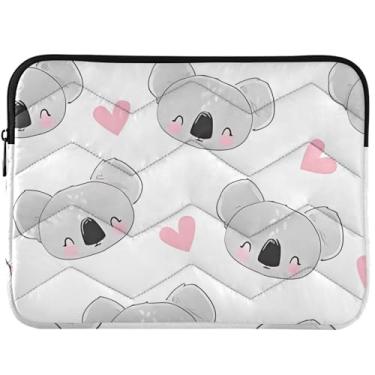 Imagem de Linda bolsa para laptop com urso coala branca fofa para MacBook Pro 14 polegadas capa acolchoada para laptop 13-14 polegadas universal