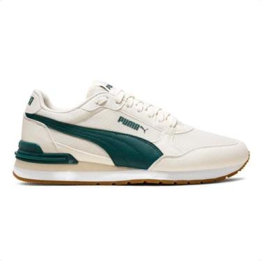 Imagem de Tênis Puma St Runner V4 L Masculino, 40, Bege, Verde