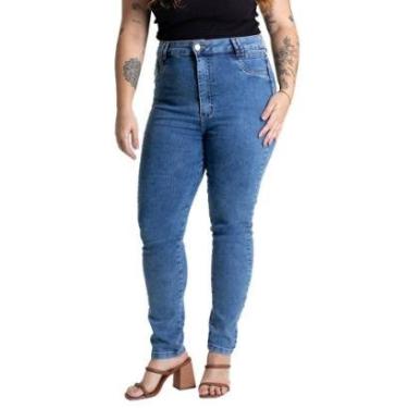 Imagem de Calça Jeans Sawary Cigarrete Plus Size - 280854 - Azul 46-Feminino